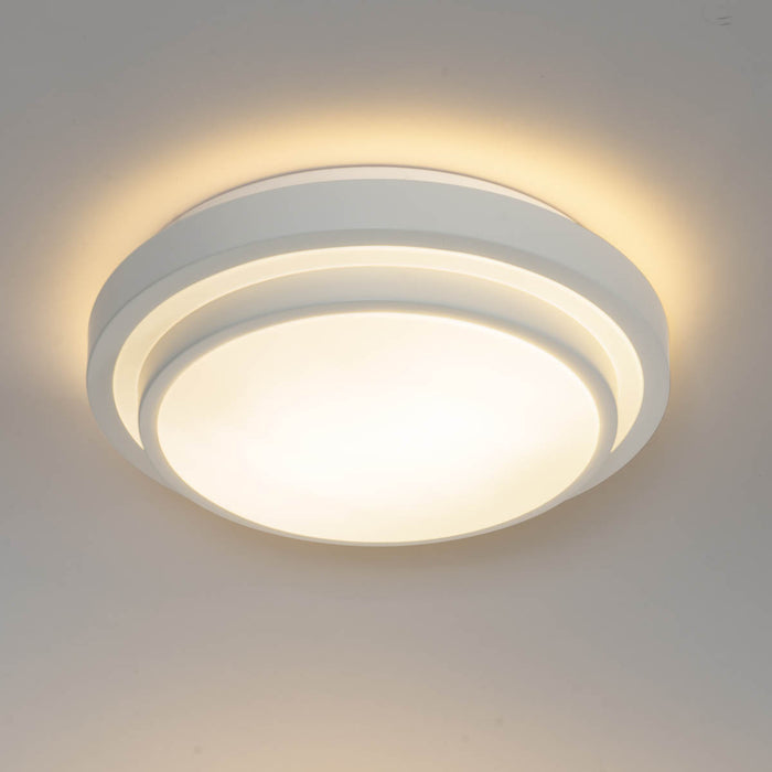 QAZQA Moderne plafondlamp wit 35 cm IP44 - Walden