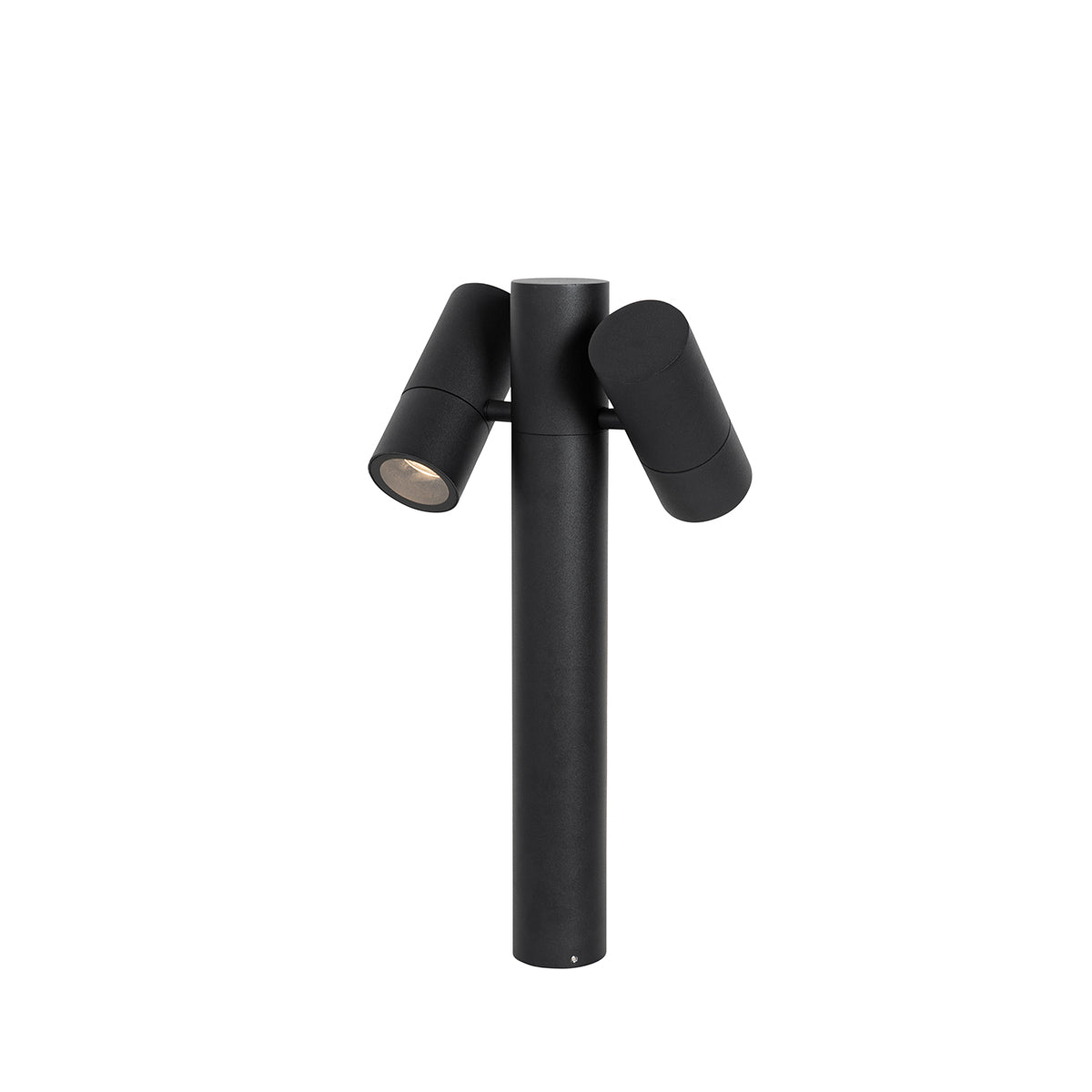 QAZQA Staande buitenlamp zwart 50 cm 2-lichts verstelbaar - Duo