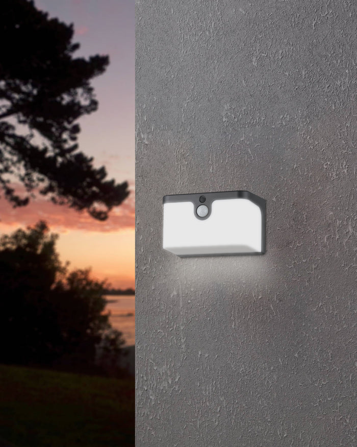 EGLO Croara Solar Wandlamp - LED - 15 cm - Antraciet|Wit