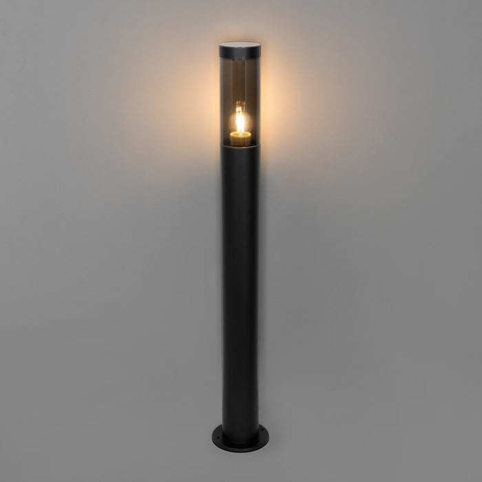 QAZQA Moderne buitenlamp paal zwart 80 cm IP44 - Rox
