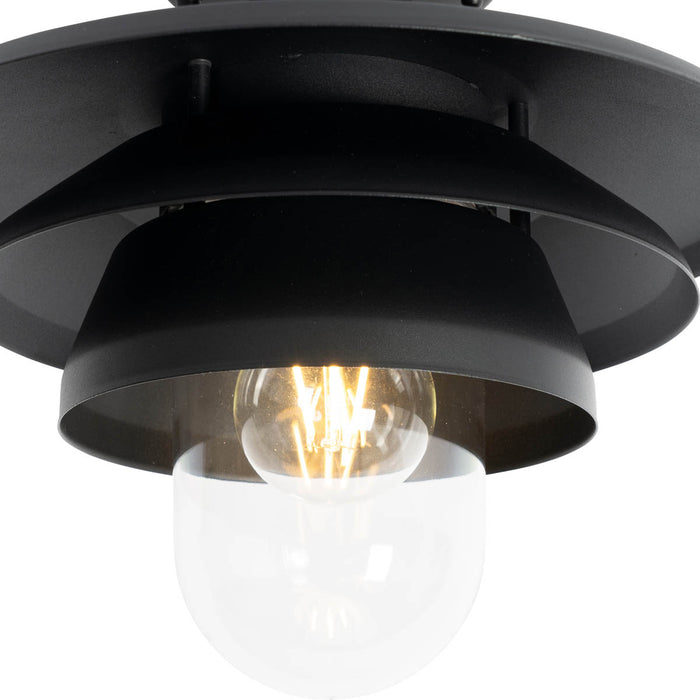QAZQA Design buiten plafondlamp zwart IP44 - Morty