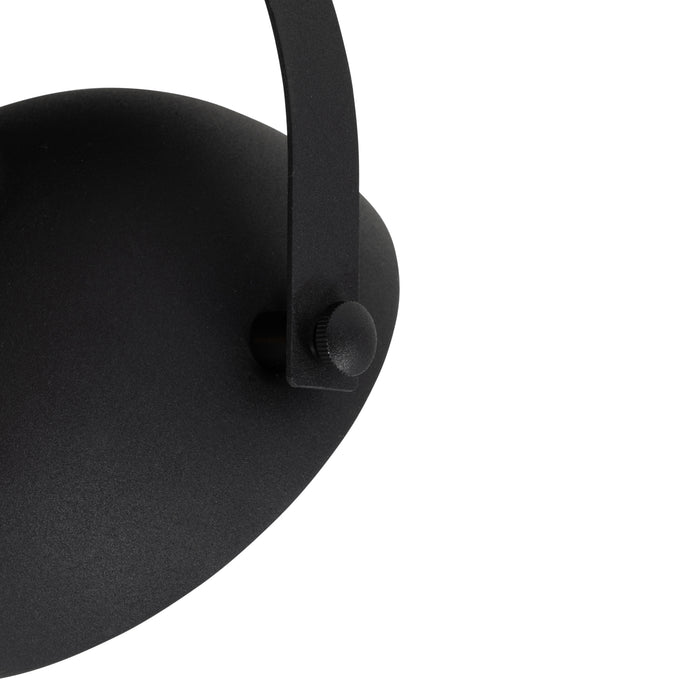 QAZQA Industriële plafondlamp zwart met goud 3-lichts verstelbaar -