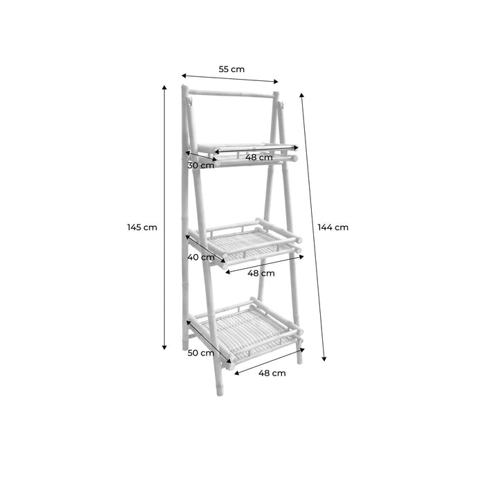 sweeek - Bamboe boekenplank met 3 niveaus