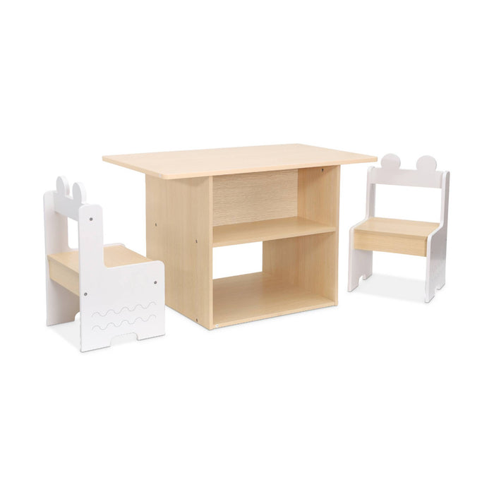 sweeek - Kindertafel + 2 stoelen, met planken