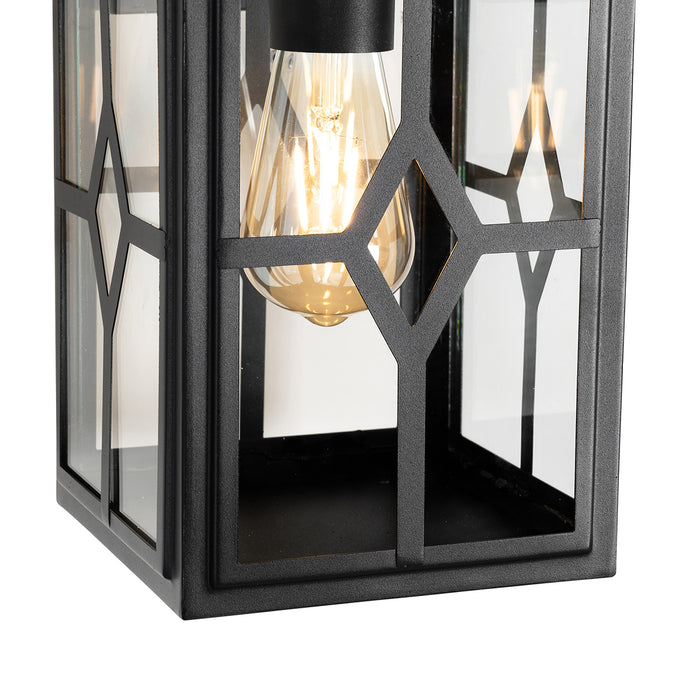 QAZQA Klassieke buiten wandlamp zwart IP44 - Dover