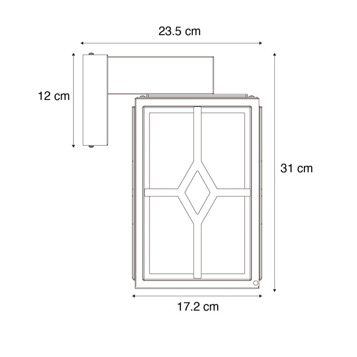 QAZQA Klassieke buiten wandlamp zwart IP44 - Dover