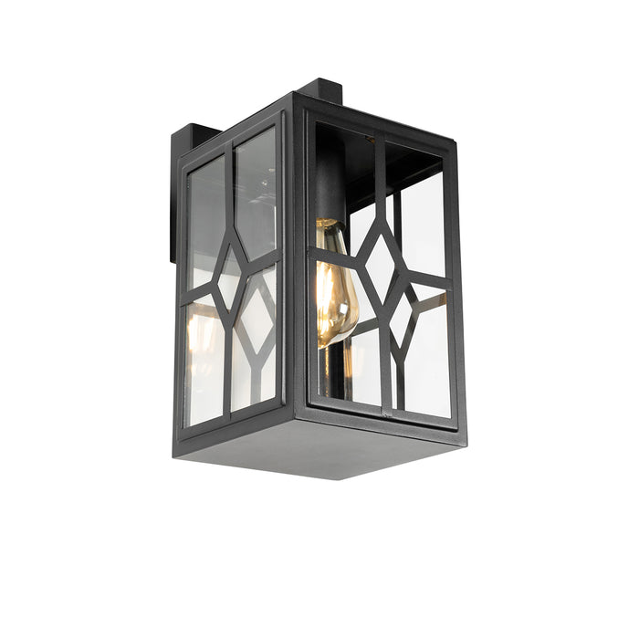 QAZQA Klassieke buiten wandlamp zwart IP44 - Dover