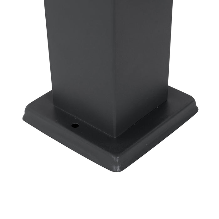 QAZQA Buitenlamp donkergrijs 45 cm met stopcontact IP44 - Malios