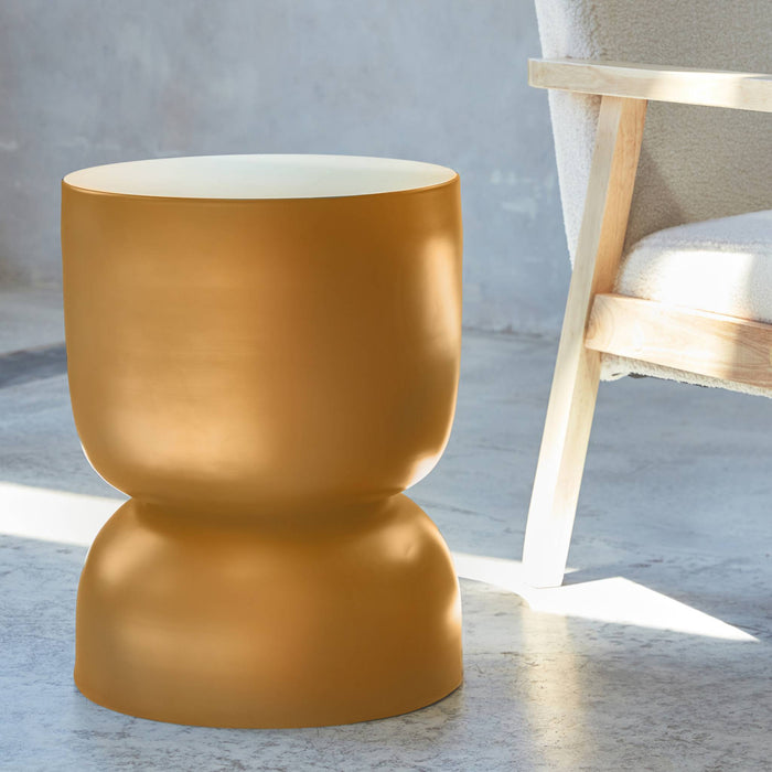 sweeek - Bijzettafel, metalen nachtkastje Ø32 x H42cm