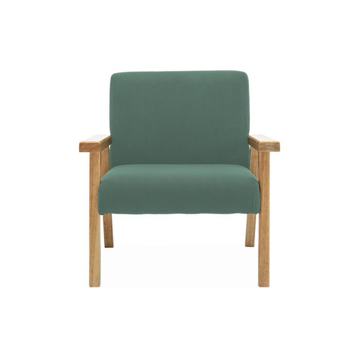 sweeek - Scandinavische kinderfauteuil in corduroy en rubberhout