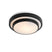 QAZQA Moderne plafondlamp zwart met wit 25 cm IP44 - Walden