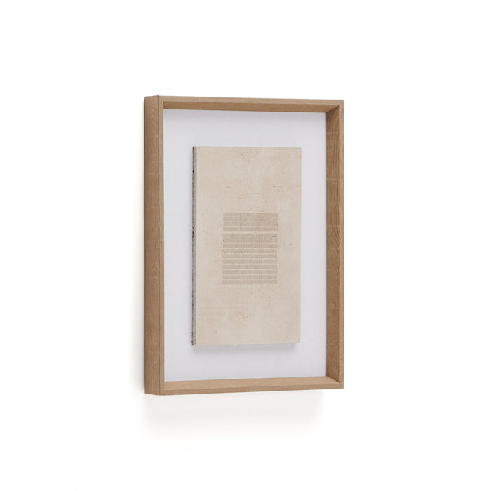 Kave Home - Schilderij  Sormina met bruine strepen in het midden 30 x