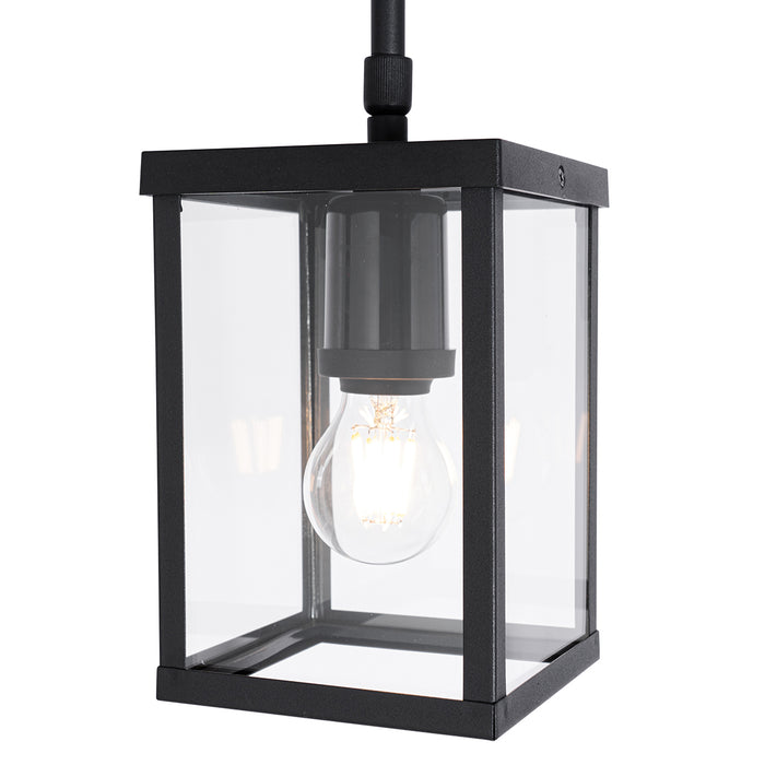 QAZQA Industriële buiten hanglamp zwart IP44 - Charlois