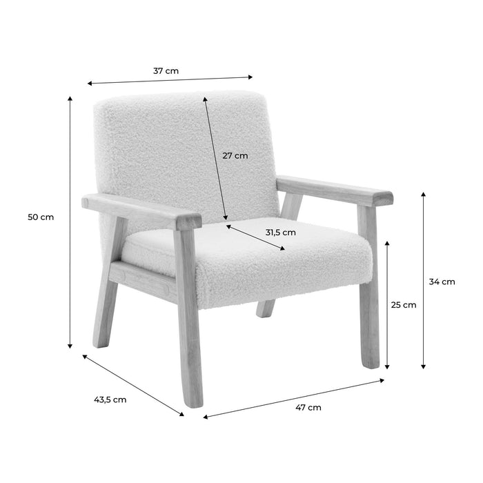 sweeek - Scandinavische kinderfauteuil in heveahout