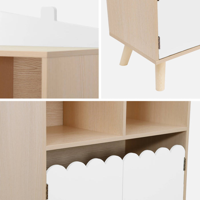 sweeek - Kinderboekenkast met 2 planken en 2 deuren