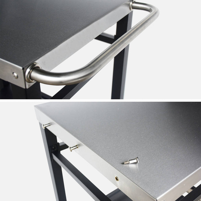 sweeek - Zwarte roltafel, Colbert, L88xB58xH82,8cm