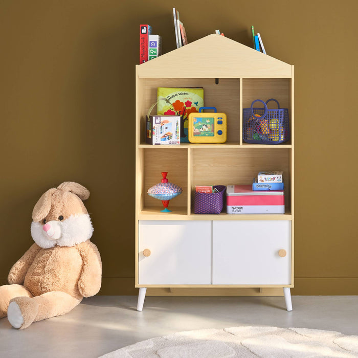 sweeek - 2-deurs kinderboekenkast, legplanken