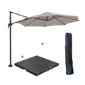 Garden Impressions Hawaii parasol S Ø300 zand + 80kg voet en hoes