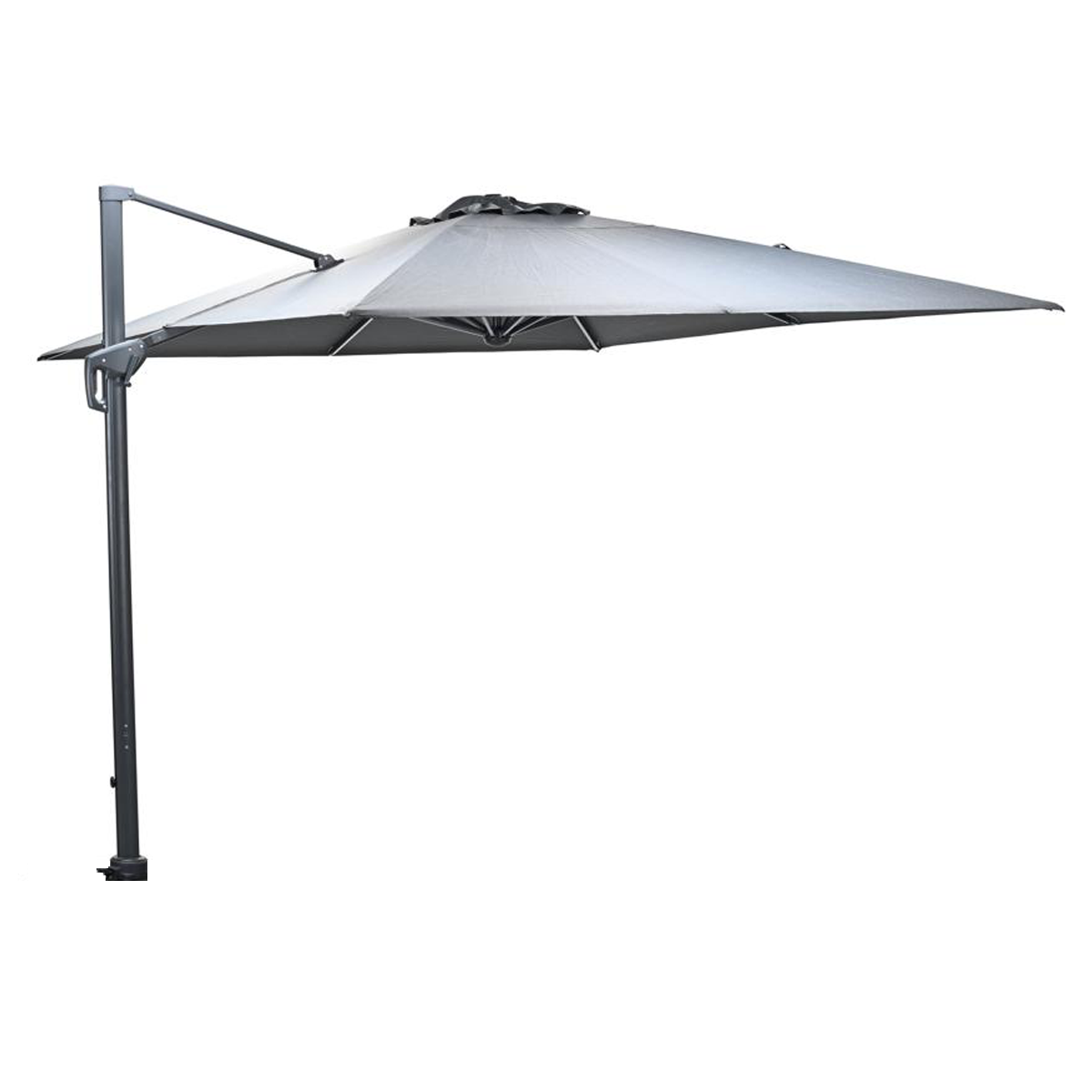 Garden Impressions Hawaii B P telescopic zweefparasol 3x4m - d. grijs