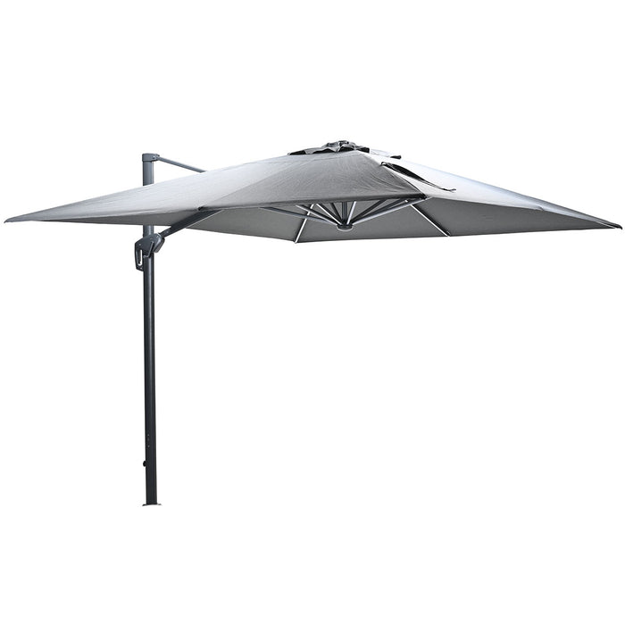 Garden Impressions Hawaii B P telescopic zweefparasol 3x4m - d. grijs