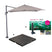 Garden Impressions Hawai parasol S 250x250 zand + 80kg voet en hoes