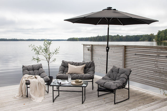 Rebellenclub Holly Parasol - ø240cm - Zwart