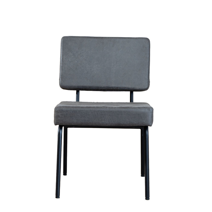 Bronx71 Industriële eetkamerstoel Espen antraciet eco-leer