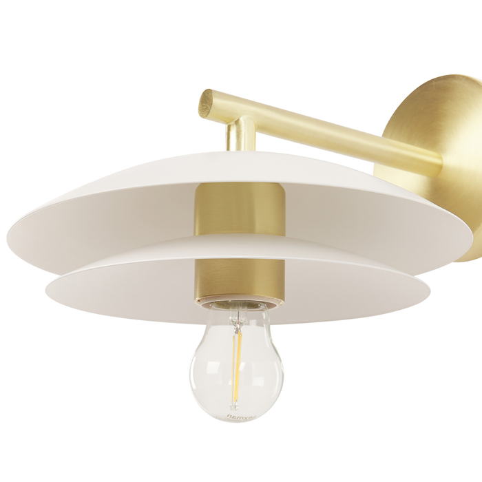 Beliani - LASOLO - Wandlamp - Wit - Metaal