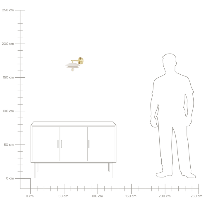Beliani - LASOLO - Wandlamp - Wit - Metaal