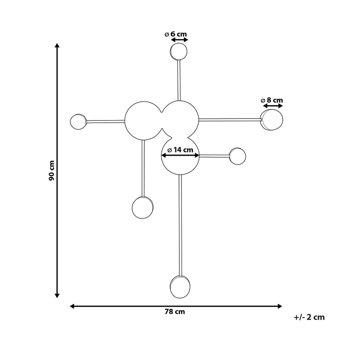 Beliani - MARIATO - Wandlamp - Zwart - Metaal
