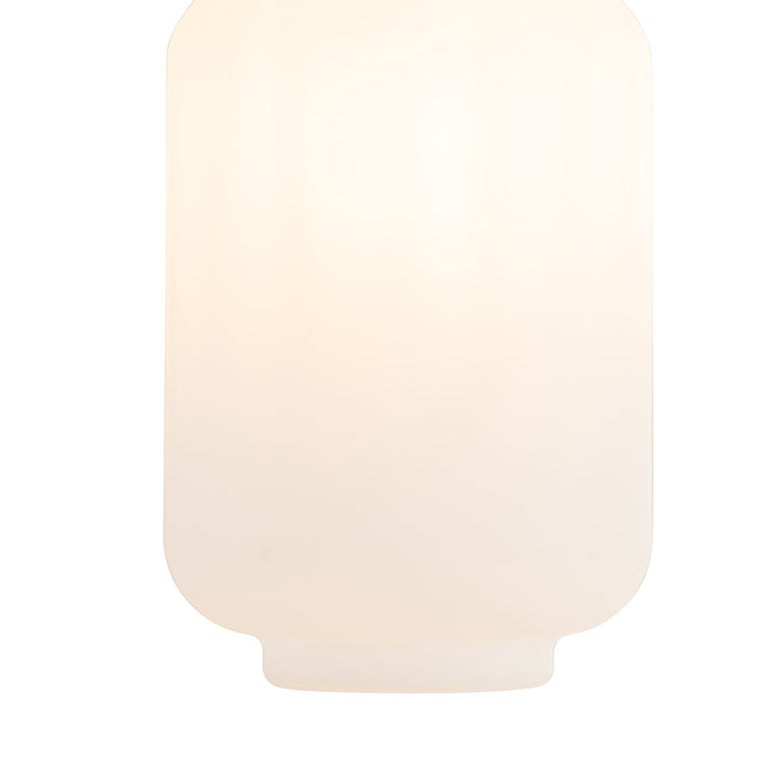 QAZQA Buiten hanglamp wit 20 cm met rode stekker IP44 - Pion