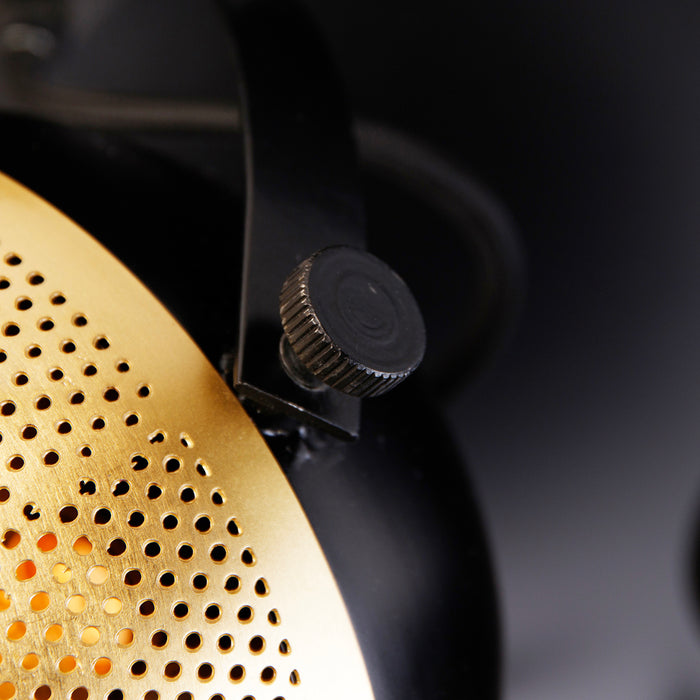 QAZQA Industriële spot zwart met messing 3-lichts - Haicha