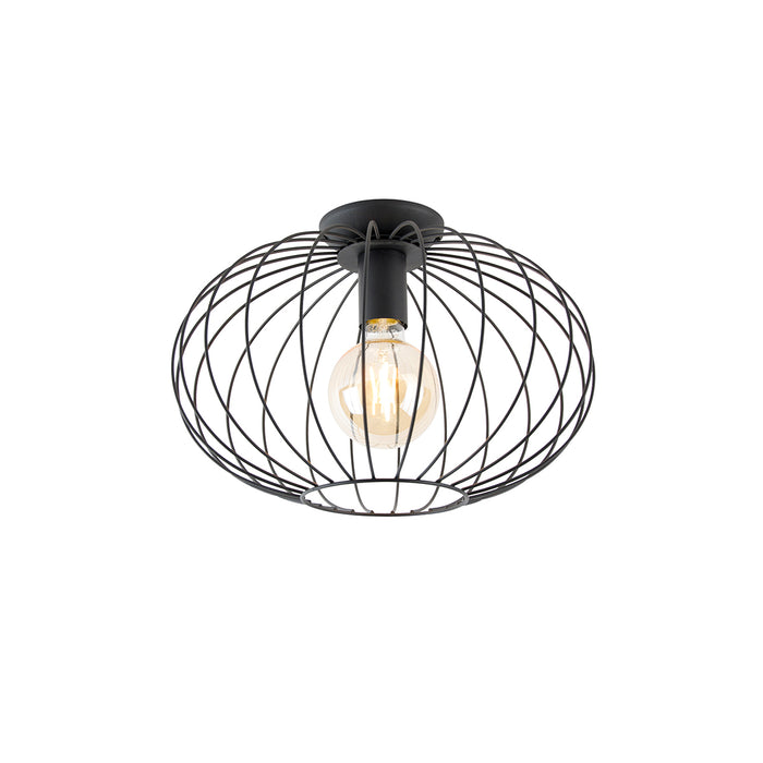 QAZQA Smart plafonnière zwart incl. Wifi G95 - Margarita