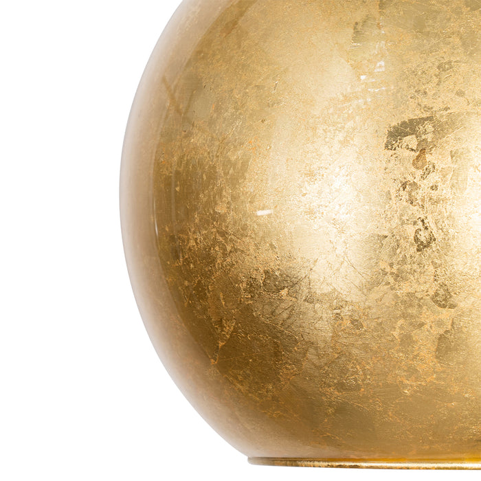 QAZQA Design hanglamp zwart met goud glas 3-lichts - Bert
