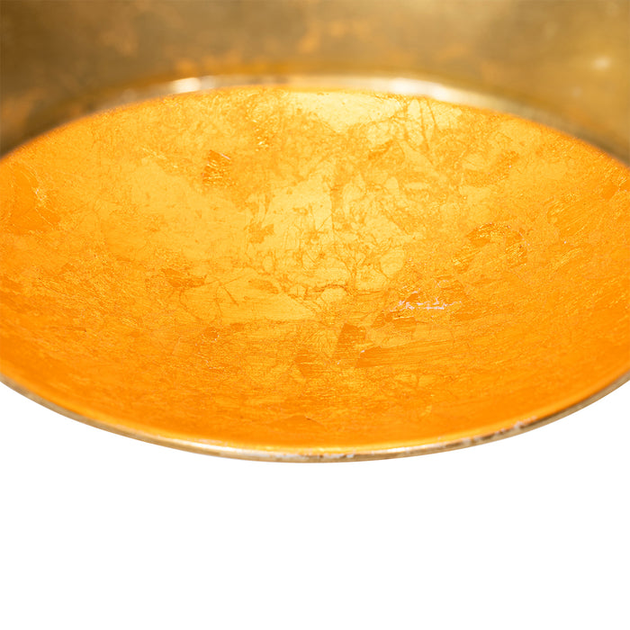 QAZQA Design hanglamp zwart met goud glas 3-lichts - Bert