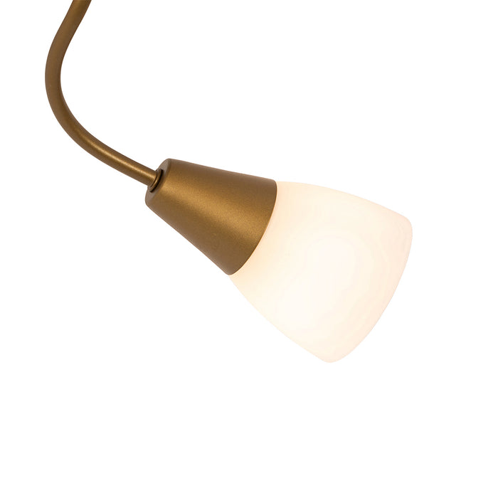 QAZQA Klassieke plafondspot goud met mat glas rond 3-lichts - Madi