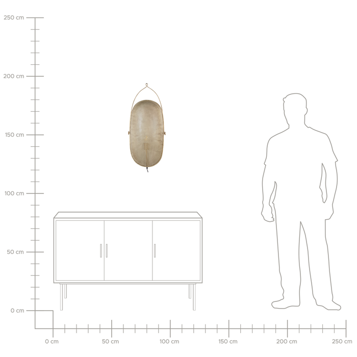 Beliani - KUNTHI - Wandlamp - Messing - Metaal