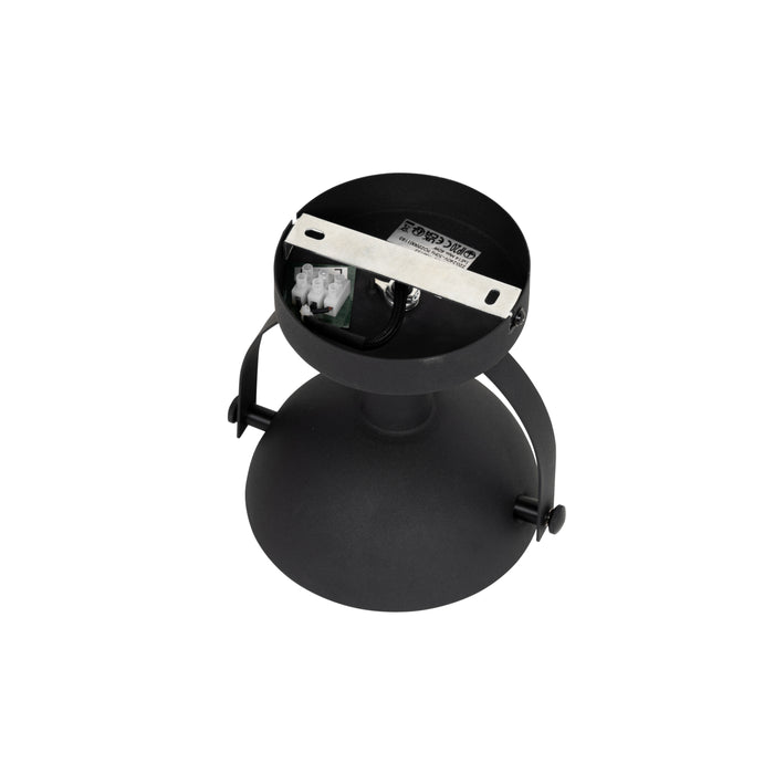 QAZQA Industriële plafondlamp zwart met goud 15 cm verstelbaar -