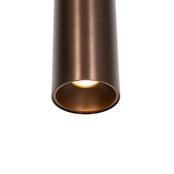 QAZQA Design hanglamp donkerbrons GU10 50mm - Tubo