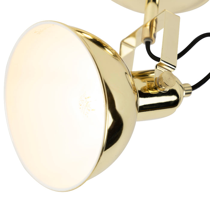 QAZQA Industriële ronde spot goud 1-lichts - Tommy