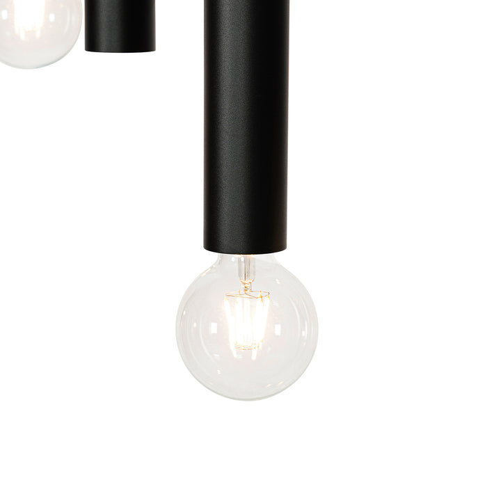 QAZQA Design hanglamp zwart ovaal 7-lichts - Tuba