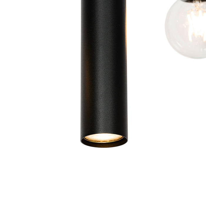 QAZQA Design hanglamp zwart ovaal 7-lichts - Tuba