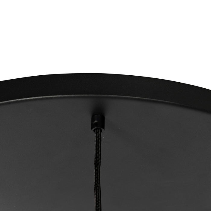 QAZQA Retro hanglamp zwart met helder glas  7-lichts - Eclipse