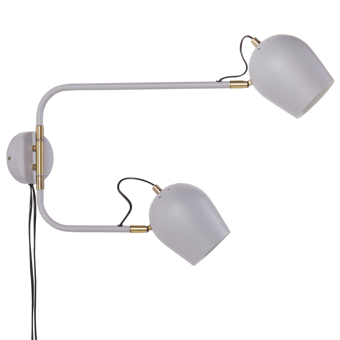 Beliani - ESTRELLA - Wandlamp - Lichtgrijs - Metaal