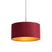 QAZQA Hanglamp met velours kap rood met goud 50 cm - Combi