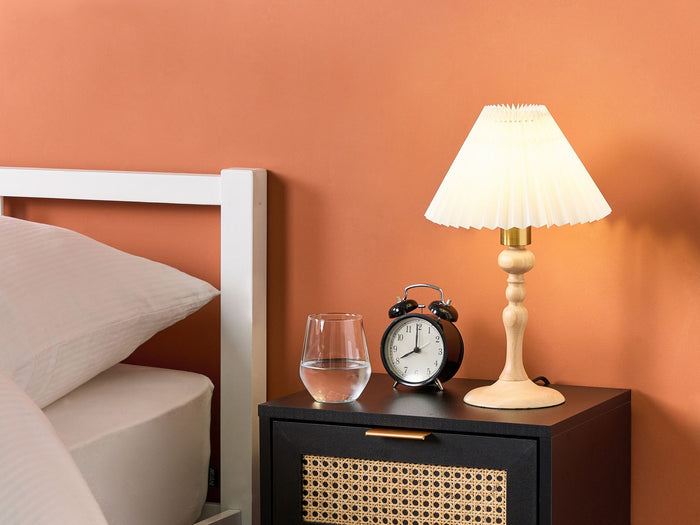 Beliani - COOKS - Tafellamp - Lichtbruin - Hout