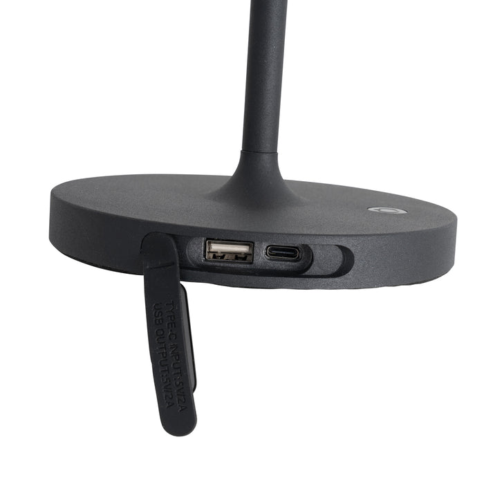 QAZQA Set van 2 moderne tafellampen wit oplaadbaar - Maloi