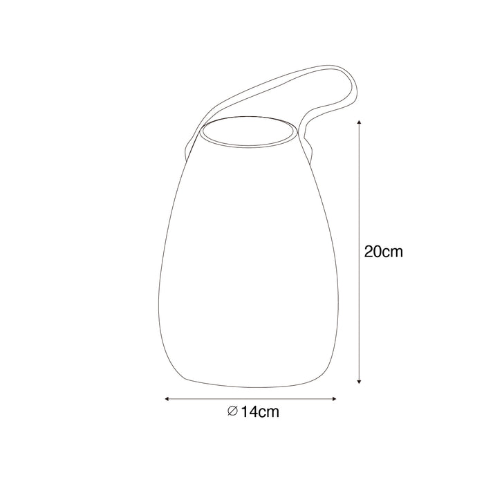 QAZQA Set van 2 tafellampen wit RGBW oplaadbaar IP54 - Pion