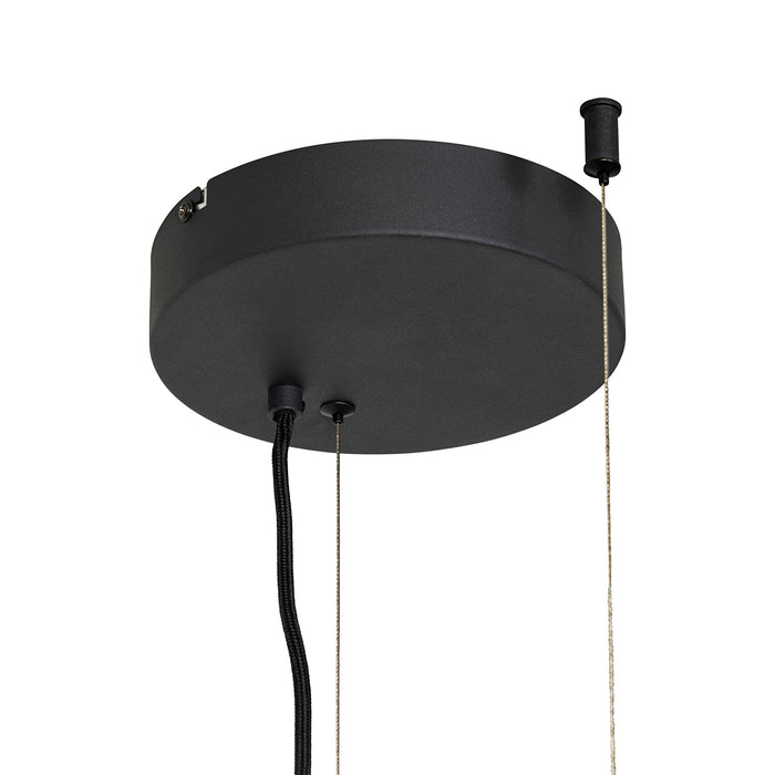 QAZQA Hanglamp zwart met rek incl. LED 3-staps dimbaar - Cage Rack