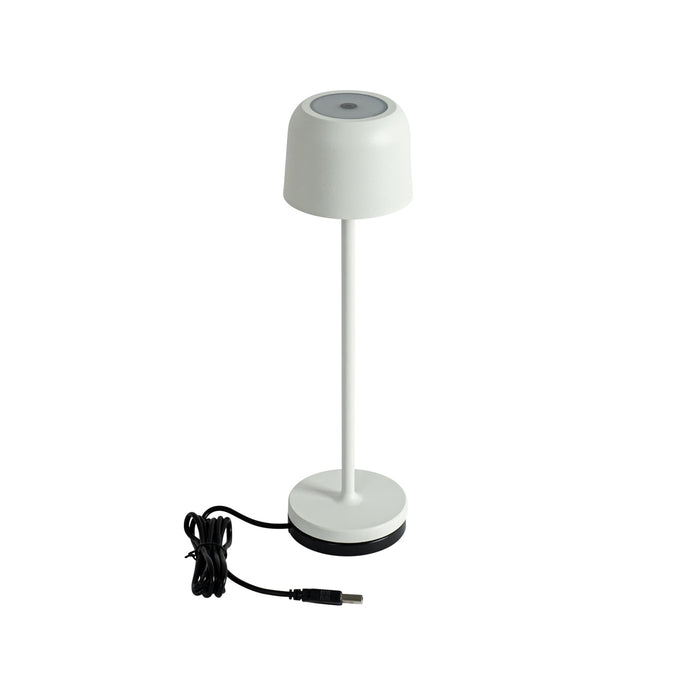 QAZQA Tafellamp mushroom off-white oplaadbaar incl. laadstation -